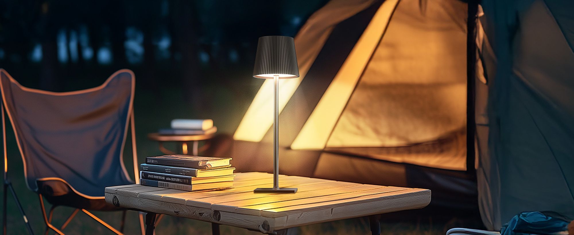 Tischlampe Kabellos, LED Tischleuchte, Dimmbar Touch Akku Tischleuchte Kabellos mit USB Ladestation, Warmweiß Tischlampe, IP54 Wasserdichte, Schwarz