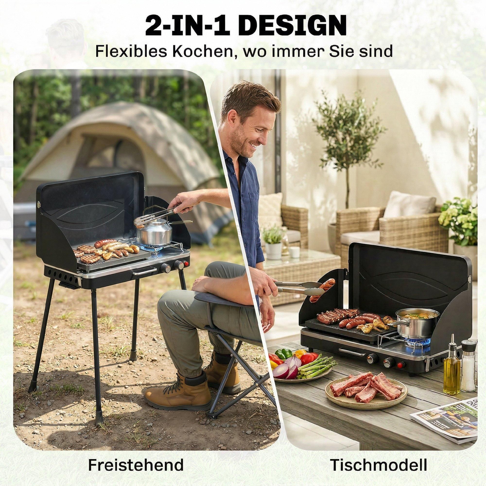 2 Reisegrill Deckel