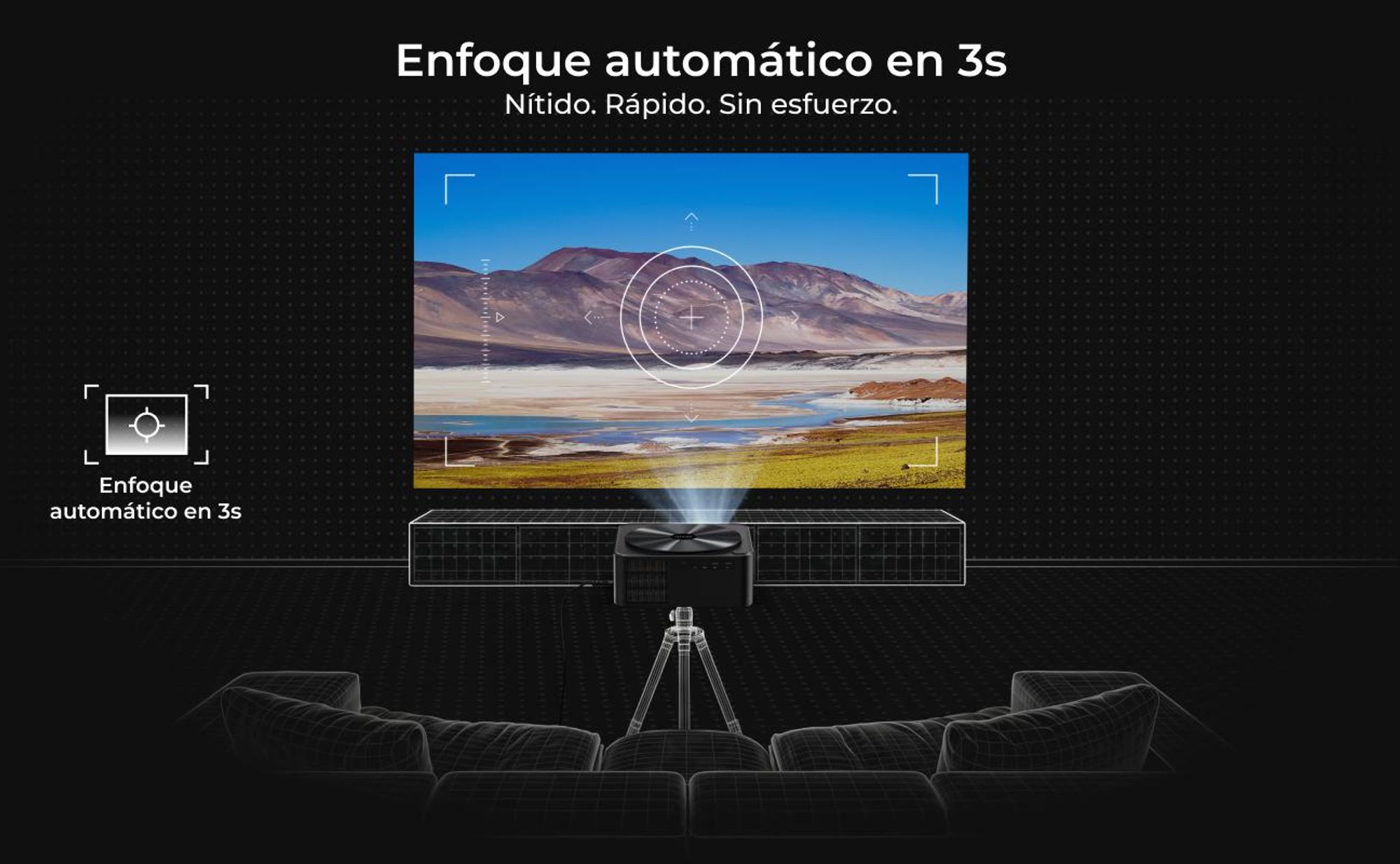 Ultimea Apollo-P40: Proyector 4K, versión actualizada con detección de obstáculos, 700 lúmenes ANSI y ajuste inteligente de la imagen