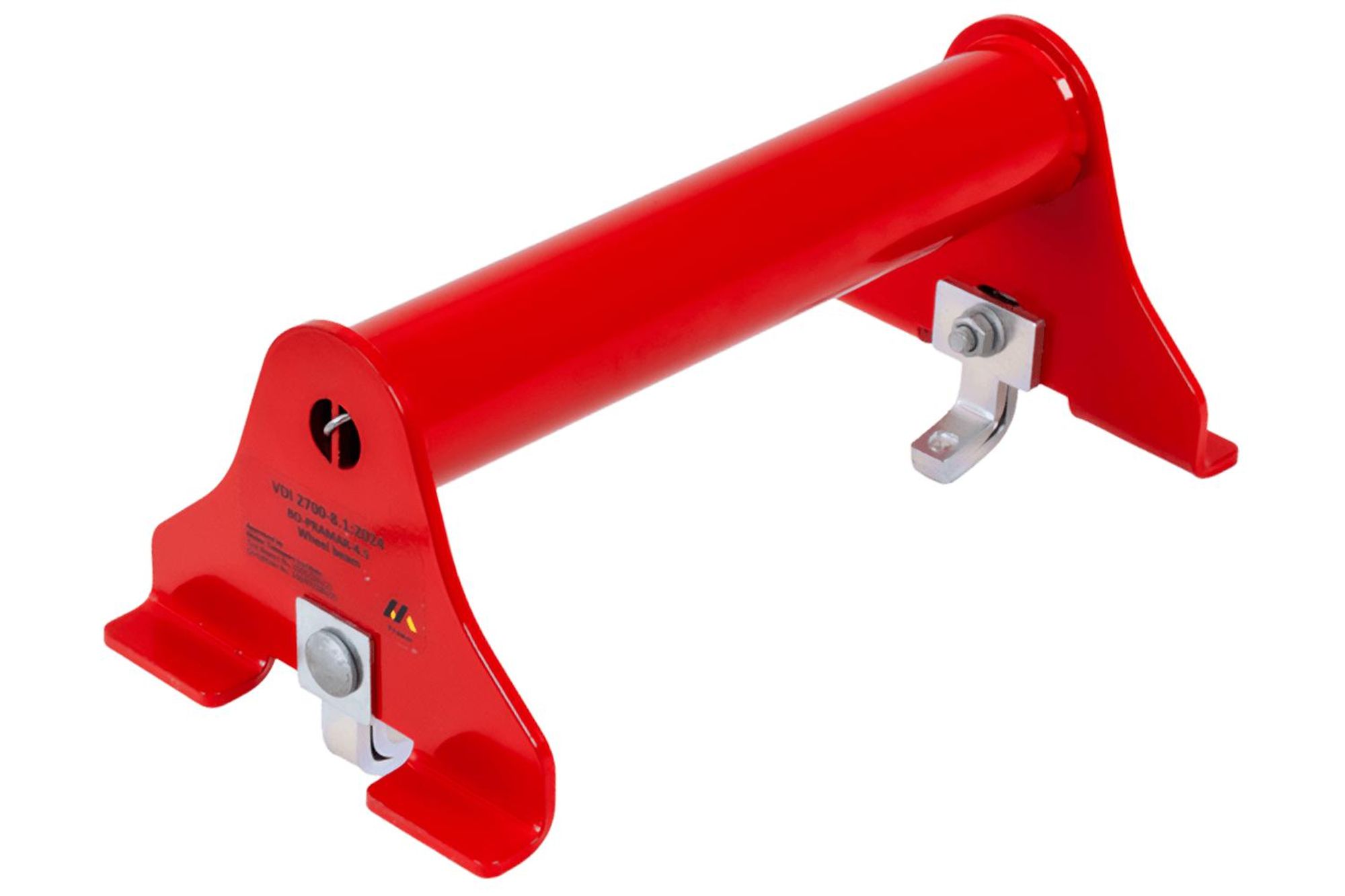 PRAMAR Radstopper rot VDI 2700 Radsicherung verstellbar für Abschleppwagen