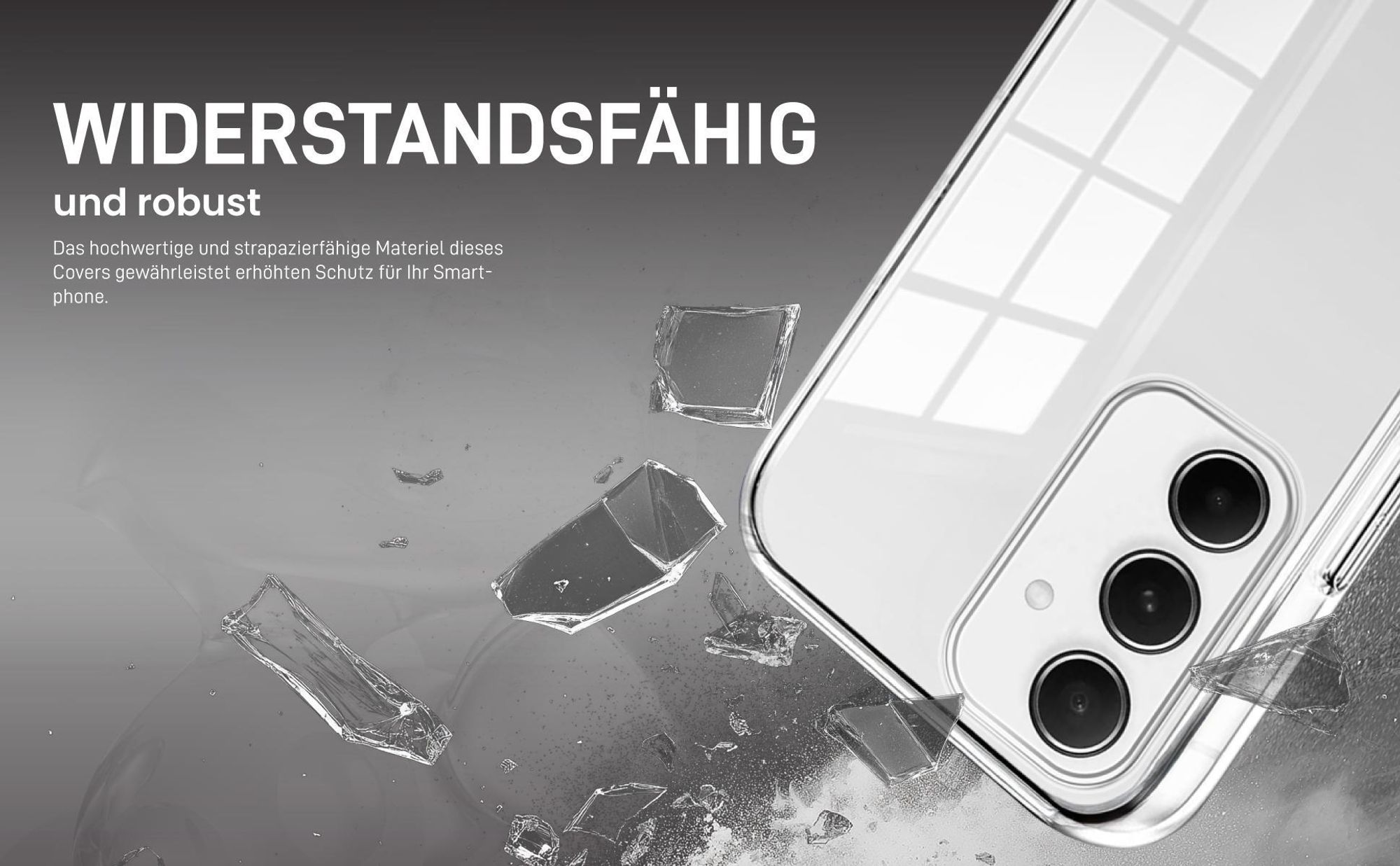 Transparentes Front Back Cover für Samsung Galaxy A25 5G mit Aufprallschutz