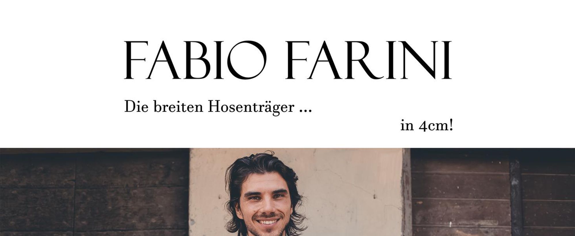 Fabio Farini - 1 Stück 4cm Breites Y-Design verstellbar mit extra starken Clipverschluss, Braun