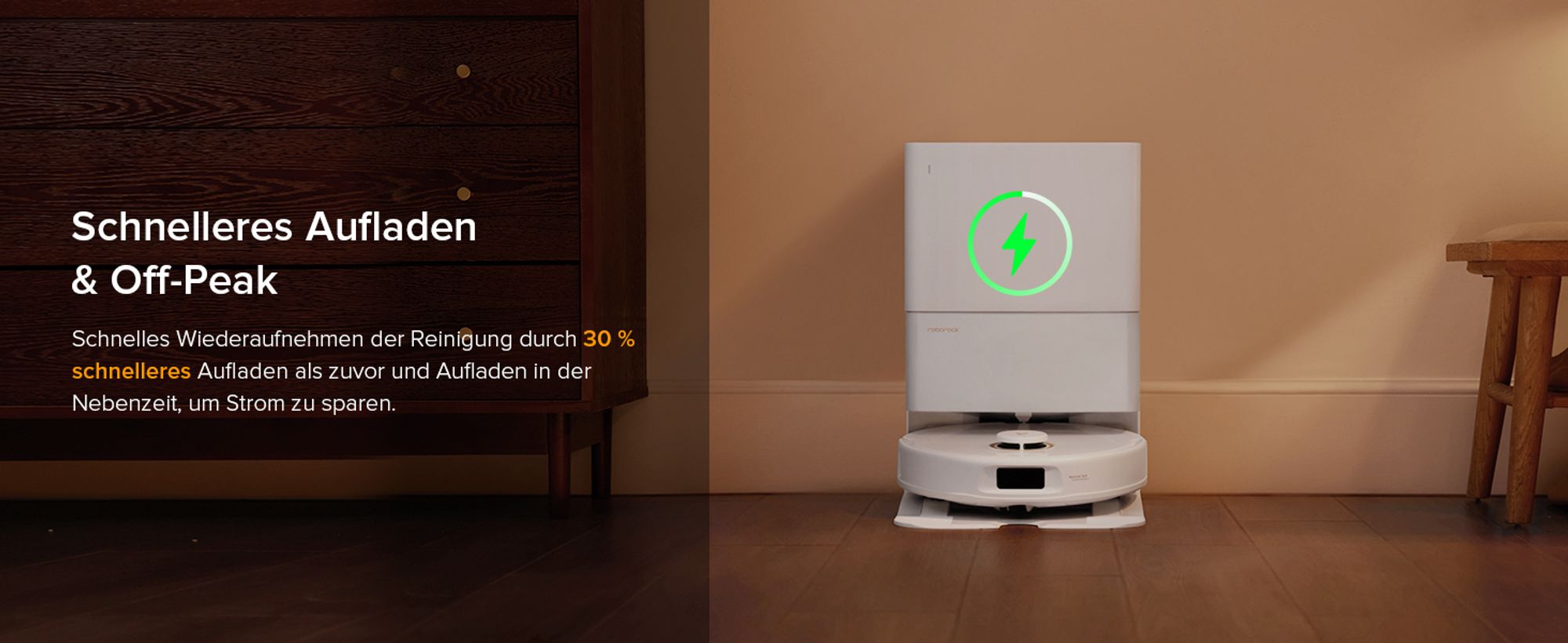 Roborock Qrevo S5V Saugroboter mit Wischfunktion, 12.000Pa, Zero-Tangle System, Warmlufttrocknung, Multifunktions-Dockingstation (Weiß)