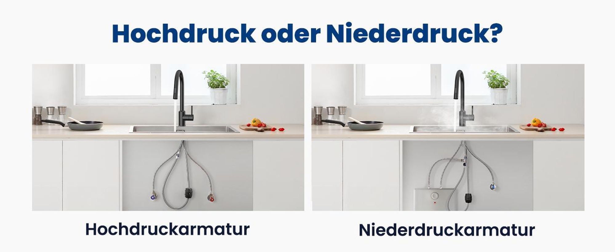 Küchenarmatur Niederdruck Ausziehbar, 2 Strahlarten Edelstahl Spültischarmatur, 360° Drehbar Wasserhahn Küche, Cecipa, Schwarz Küchenarmatur