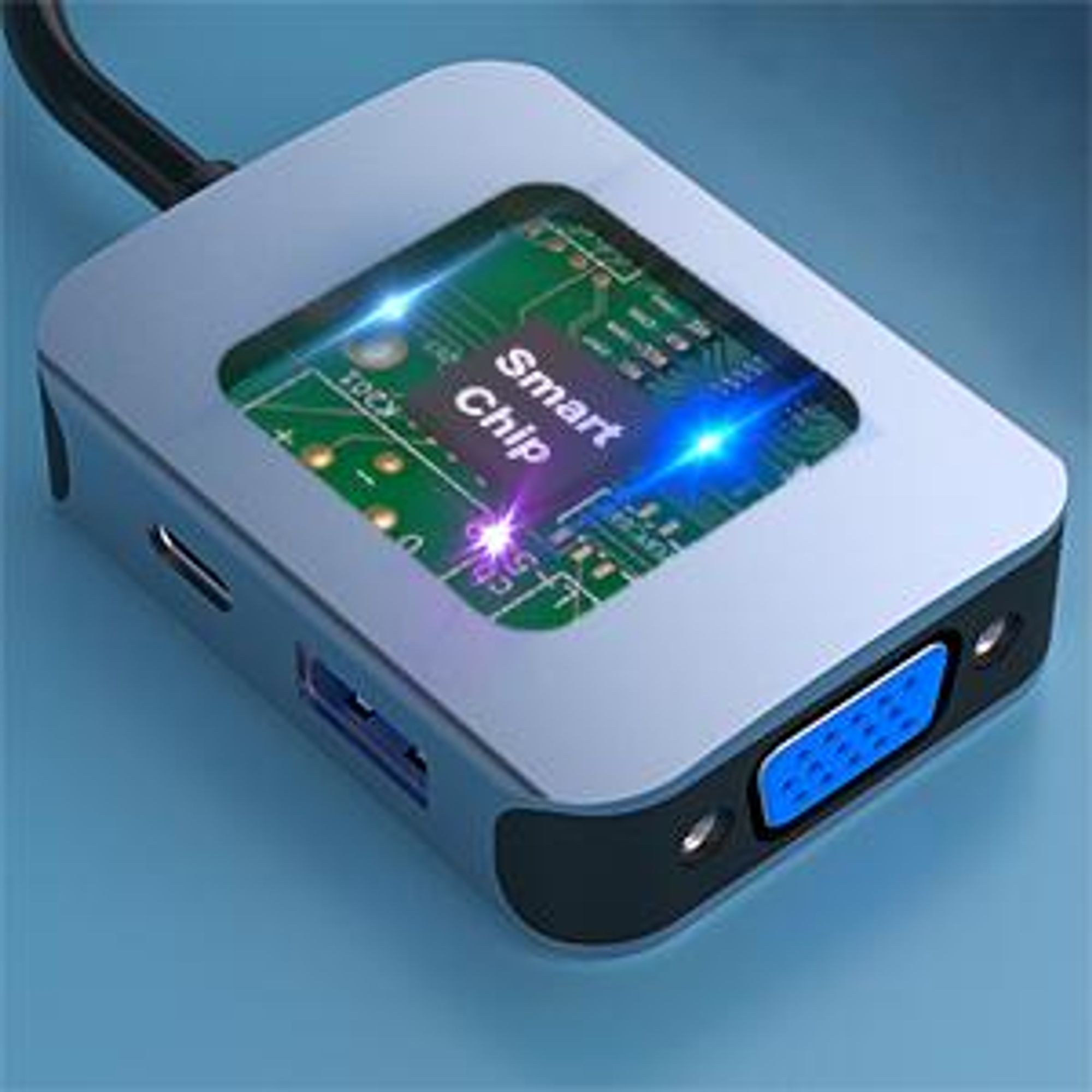 BENFEI Hubs USB C Hub 4in1 mit HDMI VGA USB 3.0 und 60W PD