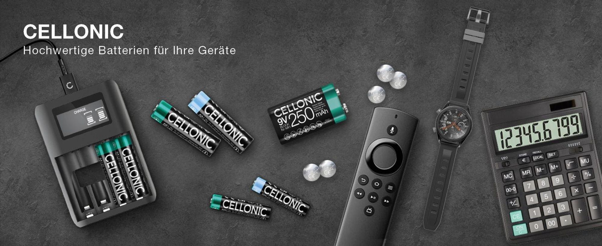 CELLONIC CR1632 Knopfzellen-Batterien Lithium kompatibel mit Autoschlüssel, LED-Geräte, Fahrradcomputer - x6-Pack