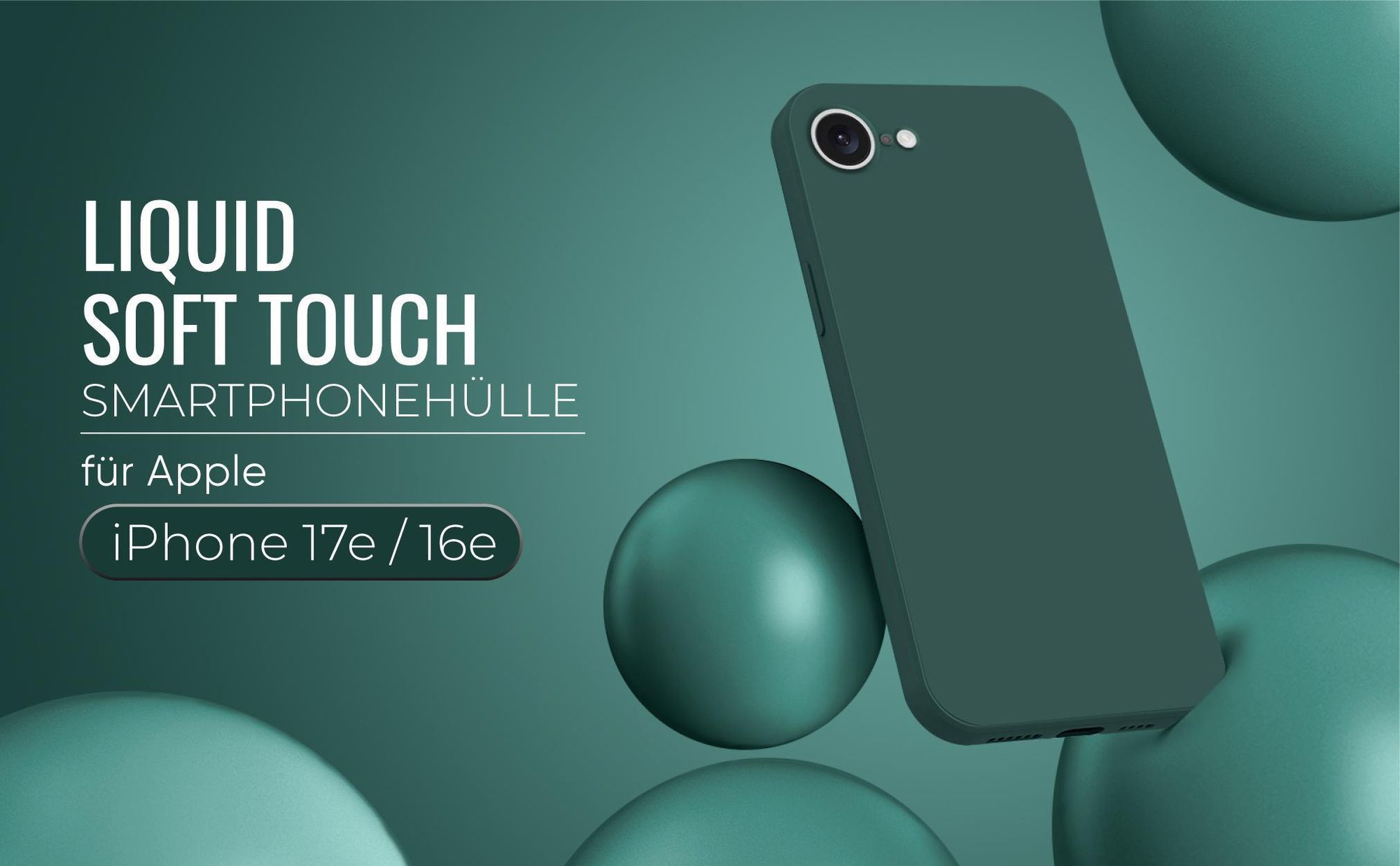Liquid Soft Touch Smartphone Hülle in Grün für Apple iPhone 17e