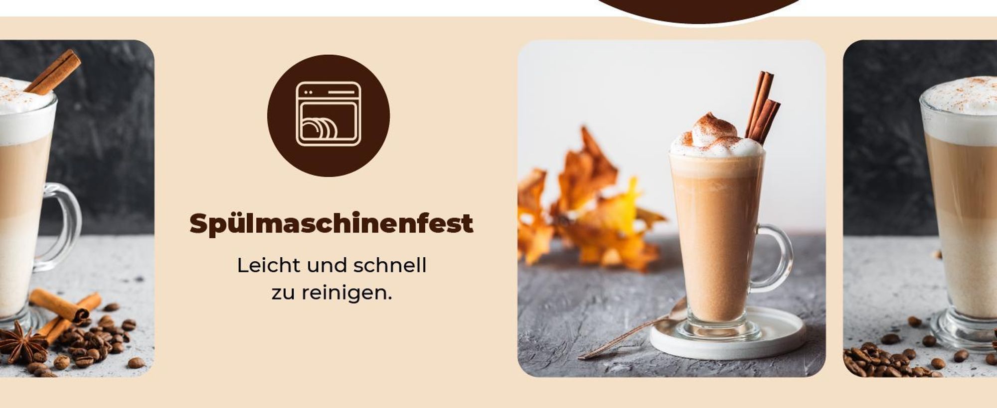 KADAX Latte Macchiato-Gläser "Balze", Trinkgläser für Kaffee, 6er Set, 260 ml