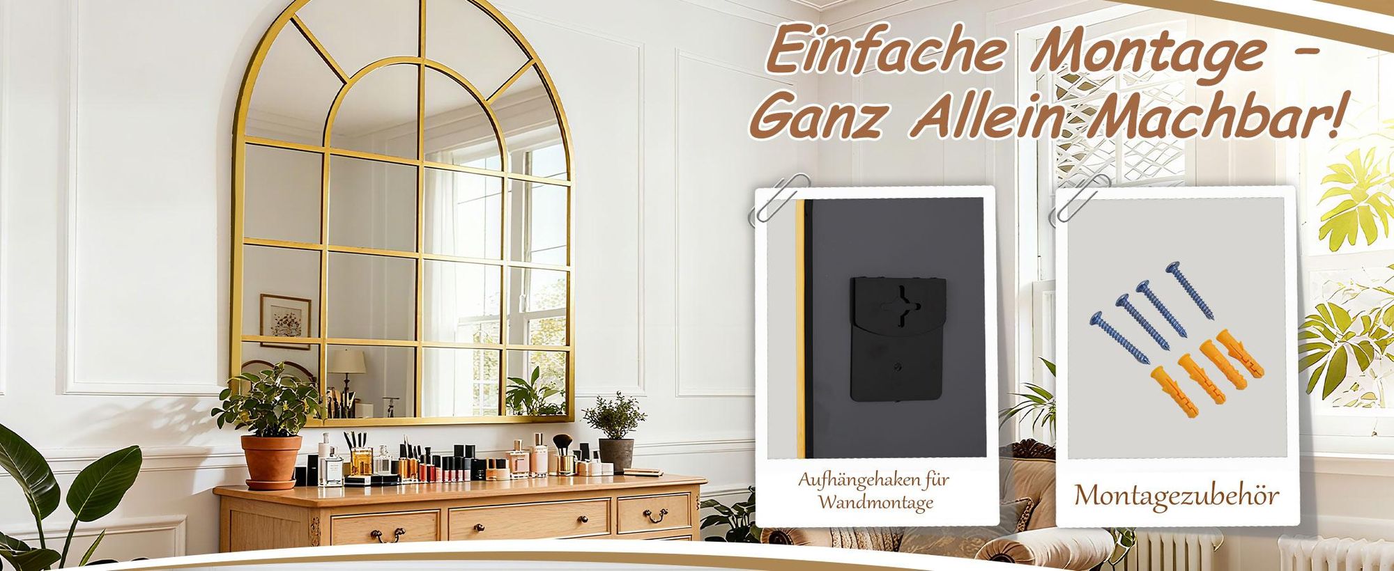 Koonmi 90 x 60 cm, gewölbter Wandspiegel, Badezimmerspiegel mit Gitter, explosionsgeschützter dekorativer Spiegel aus gehärtetem Glas, Schwarz