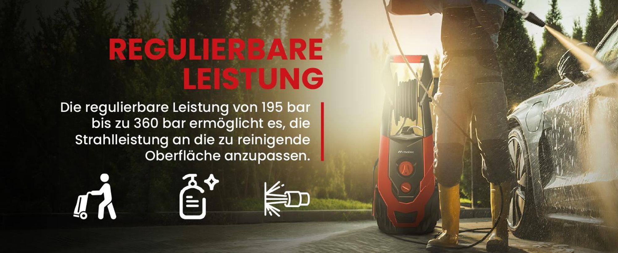 Hochdruckreiniger Patio Cleaner mit Turbolanze und Alu Pumpe