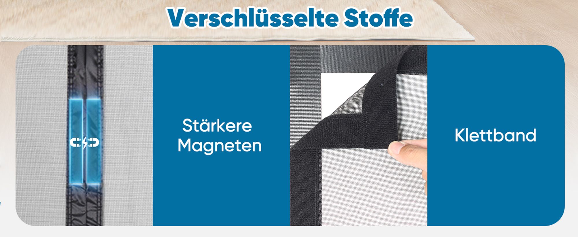 Sekey 80×210 cm Fliegengitter Balkontür Magnet Insektenschutz Tür Fiberglas Insektenschutz ohne Bohren Magnet für  Seitliches Öffnen Gegen Katzenkrat