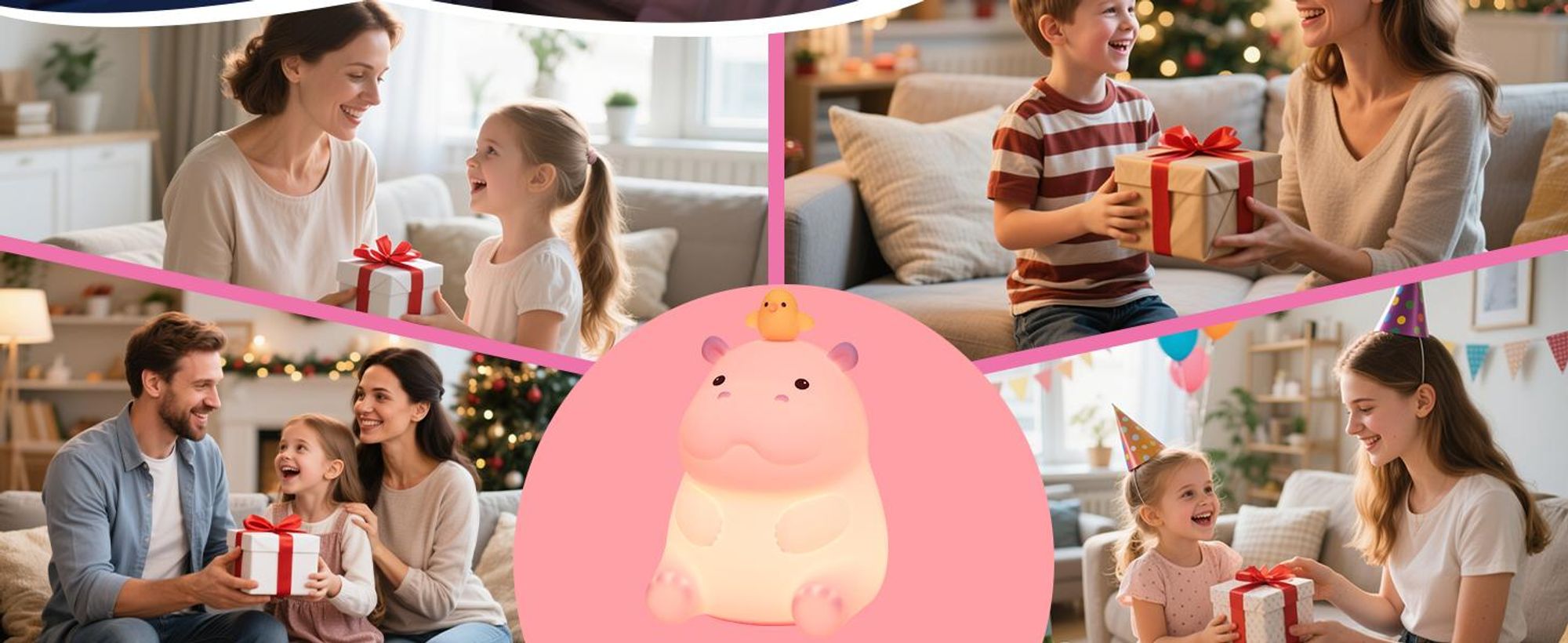 LED Nachtlicht Nilpferd, Silikon Birne Touch Nachtlampe USB-Aufladbar,Warmweiß,süßes Schlaflicht Kinderzimmer tragbare Schlafhilfe Stilllicht