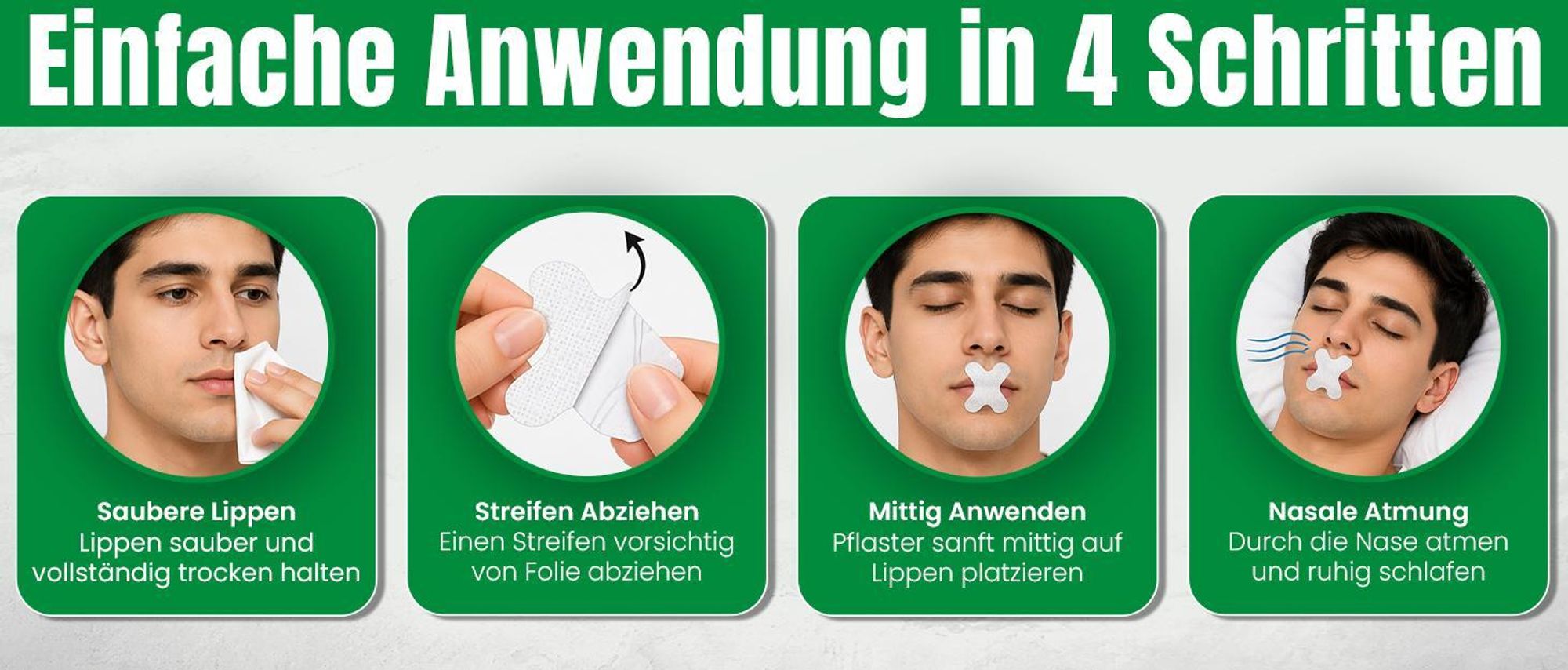 120 x Mundtape zum Schlafen, verbesserten Schlaf, Schnarchlinderung, weiches Mundband für bessere Nasenatmung, Schlafstreifen für weniger Mundatmung