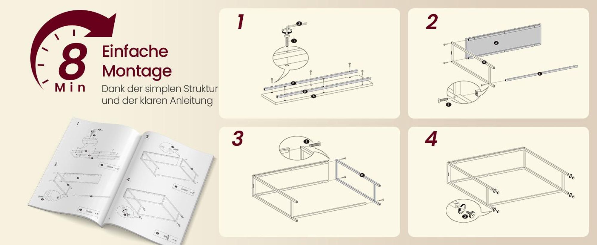 VASAGLE Konsolentisch, schmaler Beistelltisch, einfache Montage, Flur, 20 x 80 x 81,2 cm, braun-schwarz