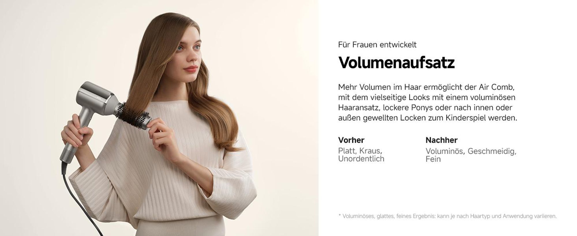 MOVA SHINE 20 Haartrockner Silber – KI-gesteuerte Thermostat-Technologie, gleichmäßige Wärme, schnelle Trocknung & Multi-Styling
