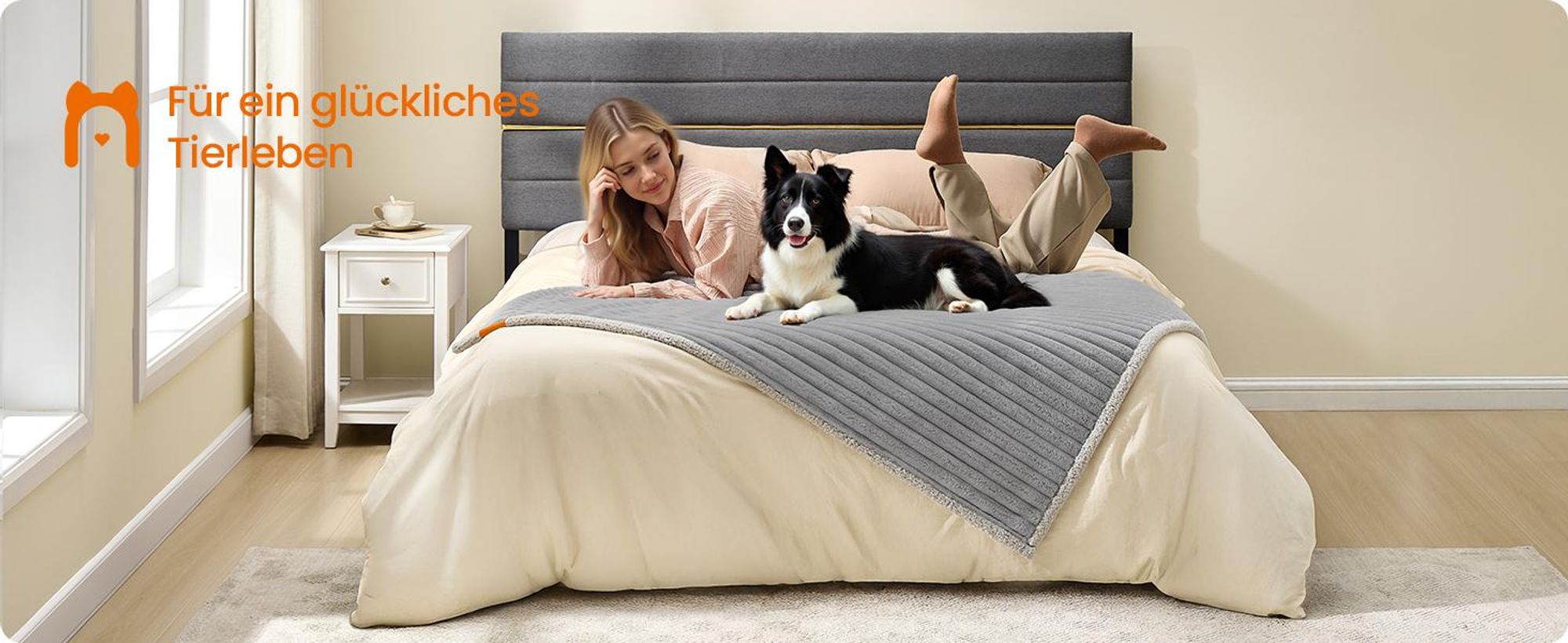 Hundedecke, wasserdichte Decke für Haustier, beidseitig verwendbar, Hundesofa waschbar