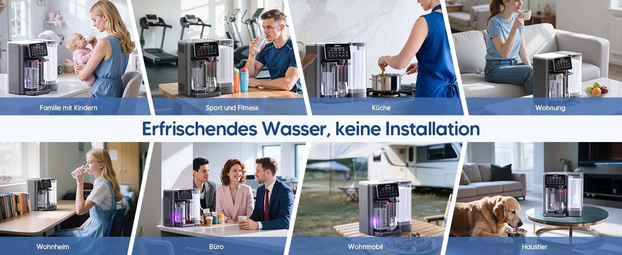 JIMMY R9, Aufsatz-Wasserfilter, 5 l, Schwarz, Transparent