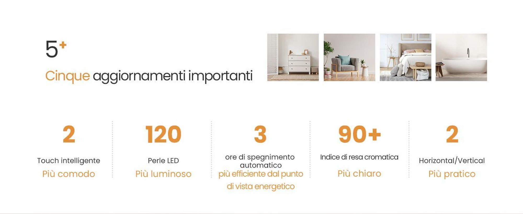 EMKE Specchio da bagno a LED 60 x 60 cm specchio da bagno senza nebbia, specchio da bagno a 3 colori luminosi con interruttore a sfioramento, specchio da parete dimmerabile con funzione di memoria