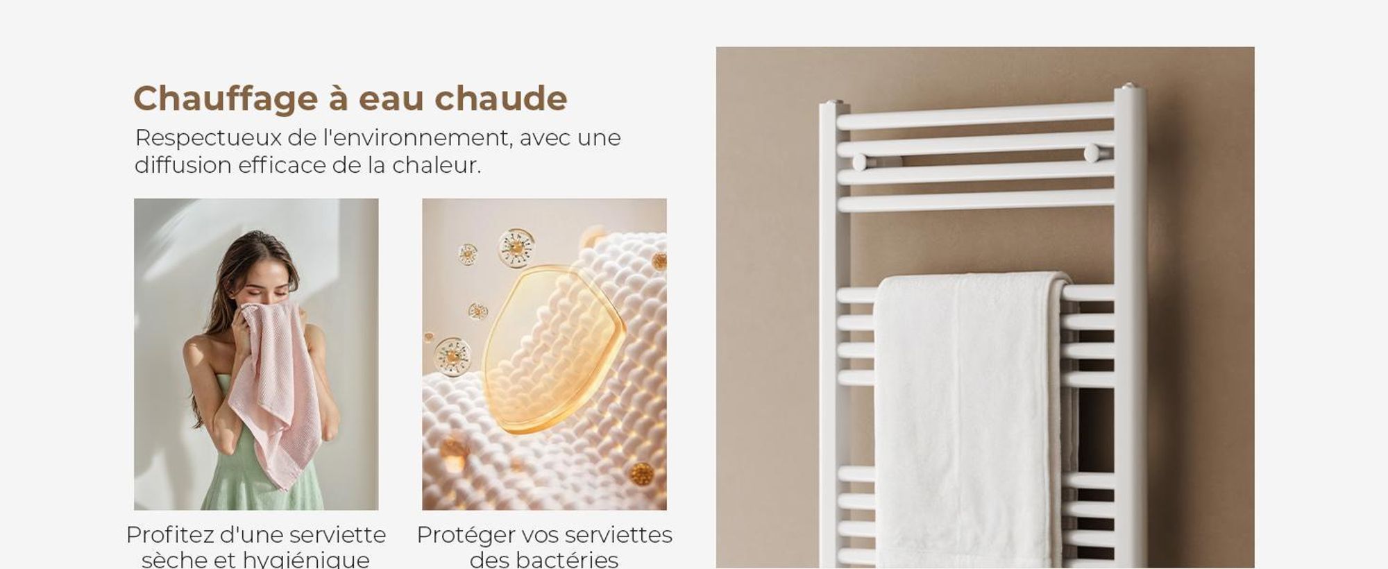 S'AFIELINA 160 x 50 cm Radiateur sèche-serviettes Radiateur sèche-serviettes Raccord central Chauffe-serviettes droit Blanc avec vanne,654 W