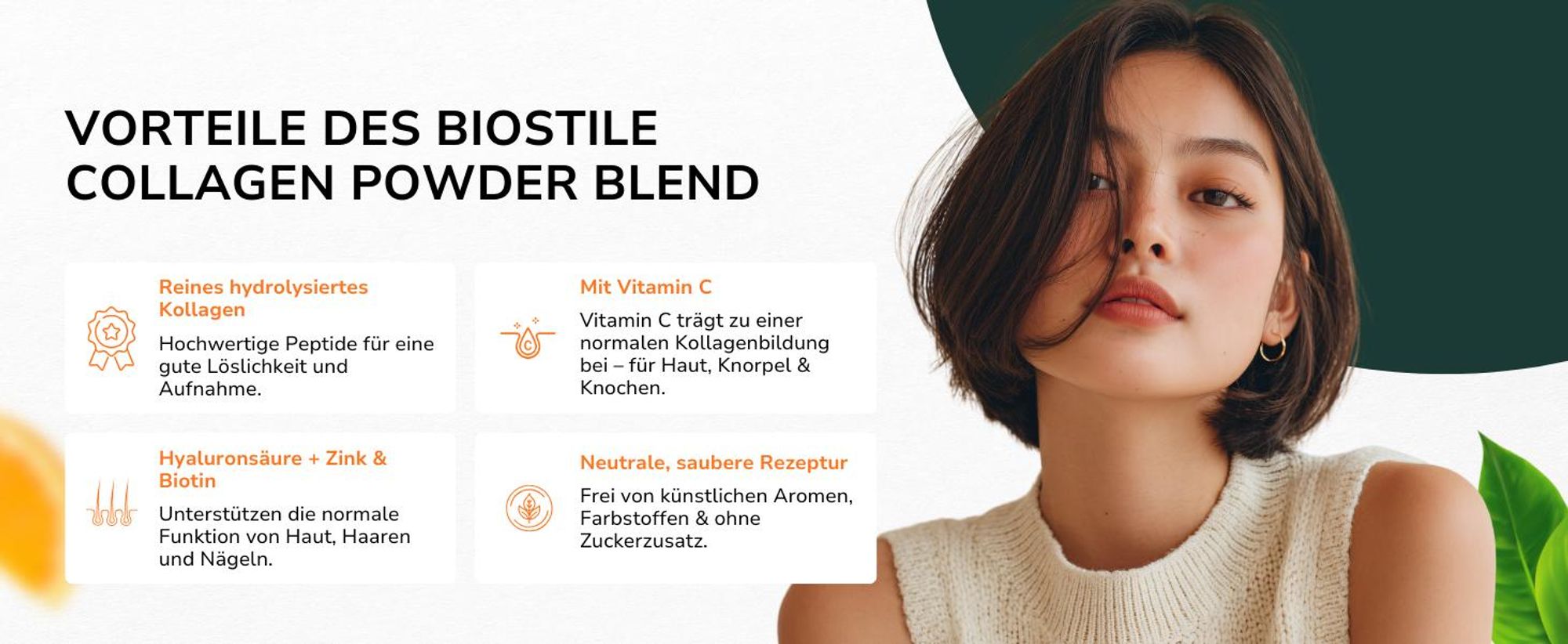 Mit Vitamin C, Hyaluronsäure, Curcumin, Shilajit und Silizium