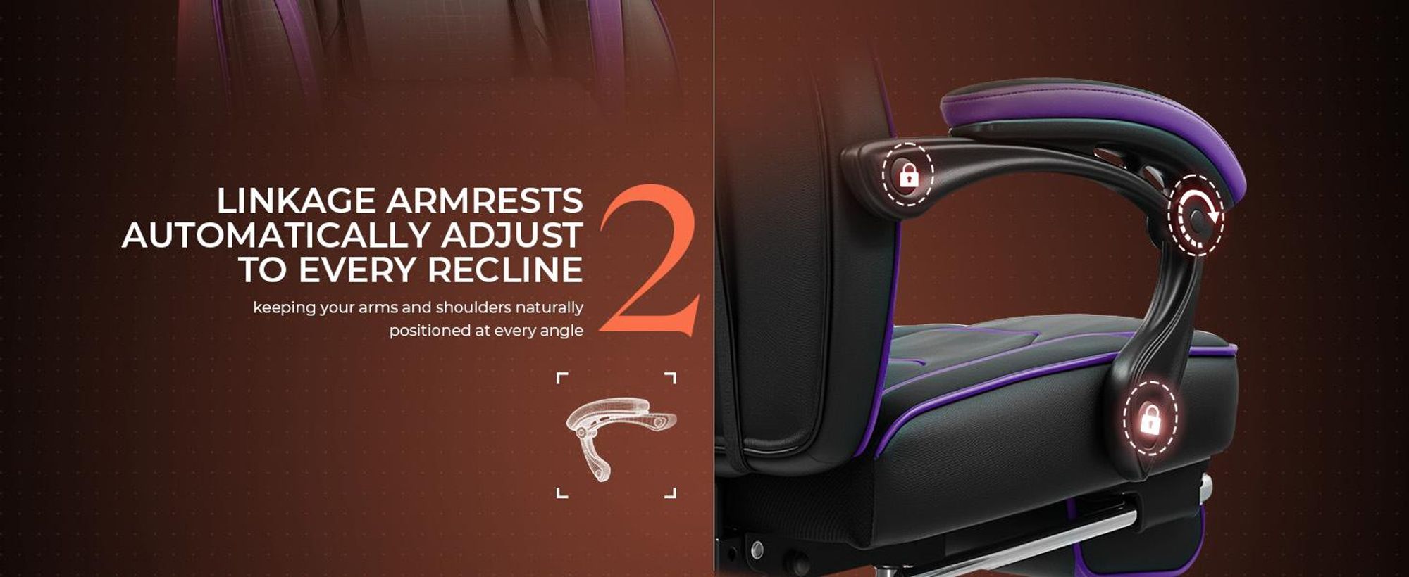 GTPLAYER Gaming stoel met voetsteun, ergonomische bureaustoel met een draagvermogen van 150 kg, gaming fauteuil met lendensteun en hoofdsteun, verstelbare computerstoel