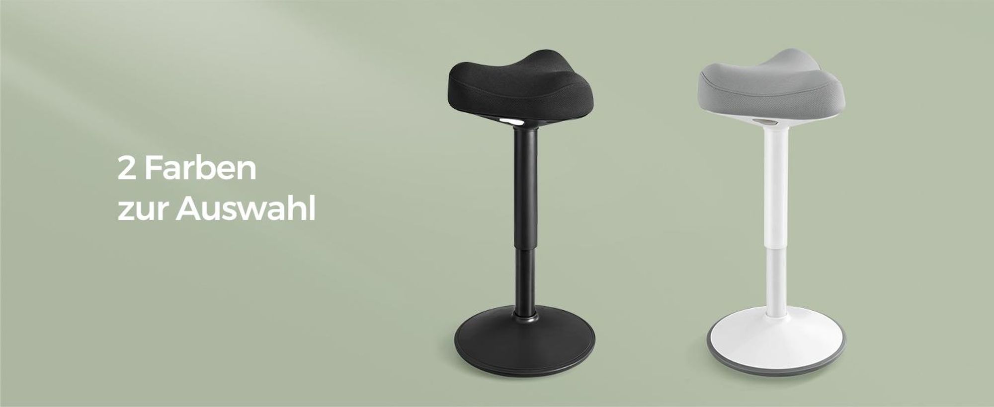 SONGMICS Stehhocker um 360° neigbar, großer Sockel, Anti-Rutsch, grau