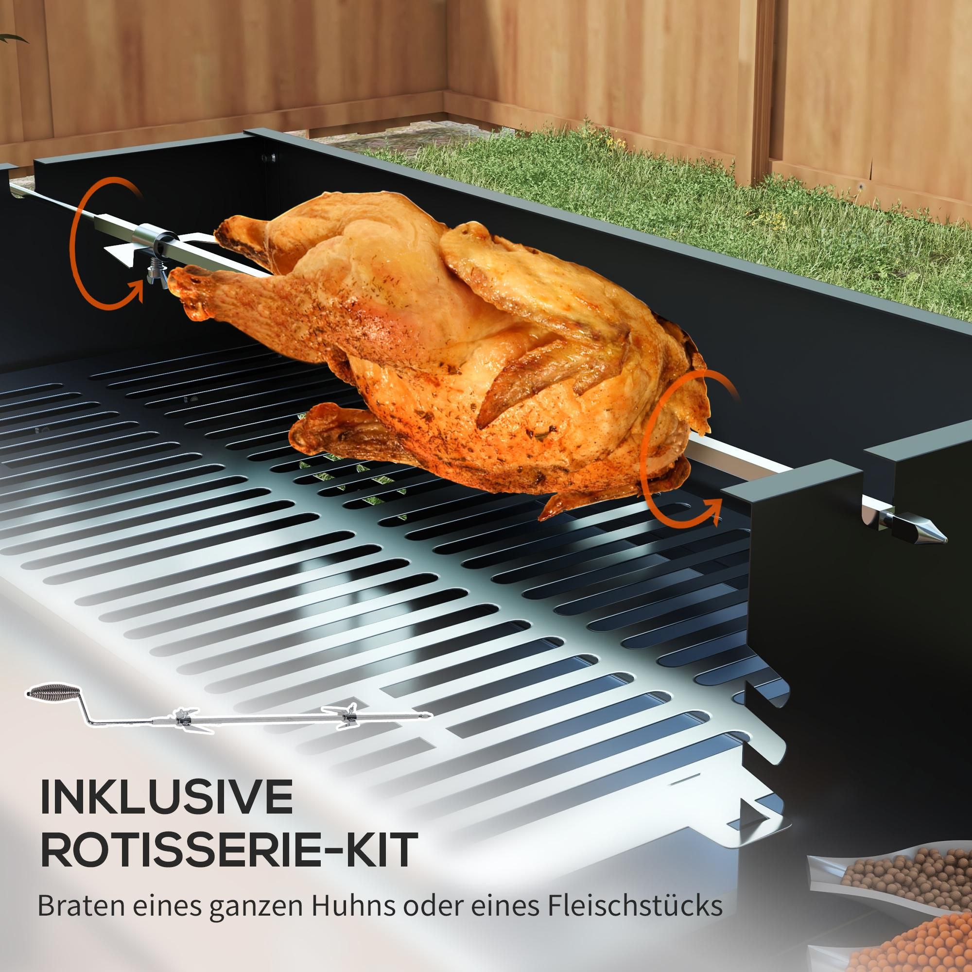 Grill klappbar Spieß Campingbarbecue