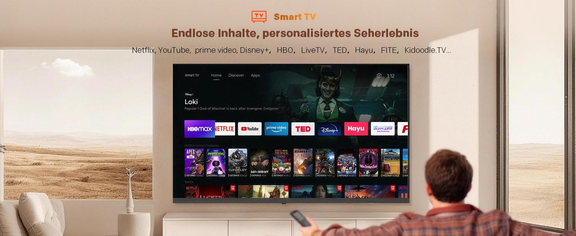 coocaa 32 Zoll QLED HD Smart TV (Google TV, HDR10, Triple Tuner DVB-T2/C/S2, Netflix, Prime Video, YouTube, VESA 20x10) WM-Fernseher