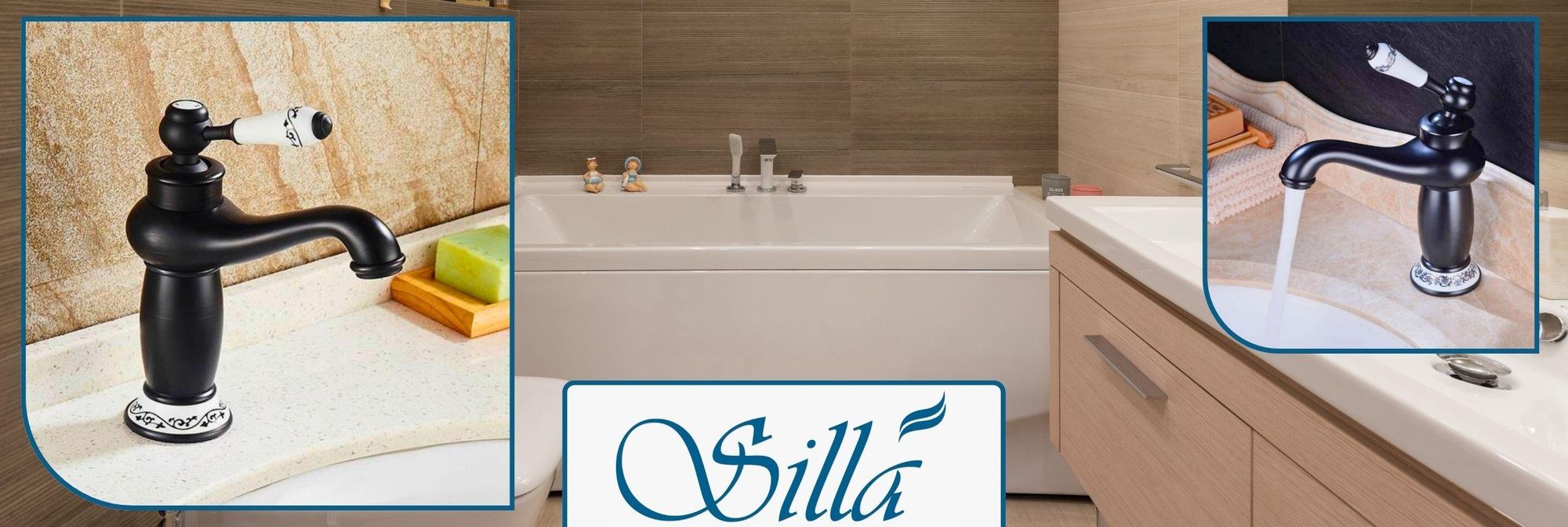 Silla, Schwarz, Armatur, Bad, Spültischarmatur, Wasserhahn Bad, Wasserhahn, Messing
