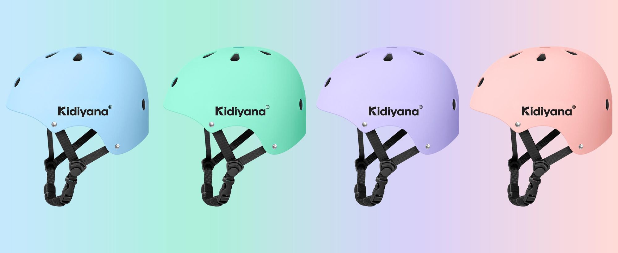 das bild zeigt verschiedene farben des kidiyana helmes an