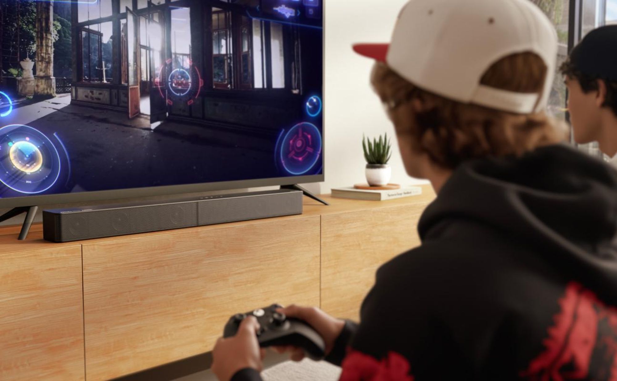 ULTIMEA 5.1 Dolby Atmos Soundbar, Heimkino-Soundsystem mit Subwoofer für TV, 300W Leistung, einstellbare Bassverstärkung, App-Steuerung, Bluetooth 5.4