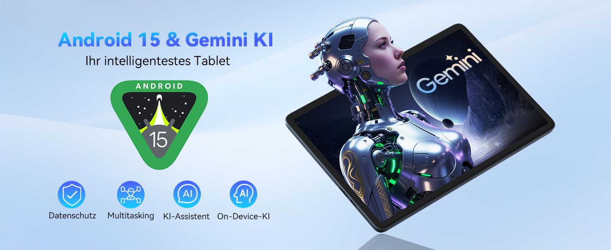 VekfulPC 10 Zoll Set Tablet, 24(8+16)GB RAM+256GB ROM (2TB TF), Android 16/5000mAh/Widevine L1/5G WiFi/Face ID, Grau