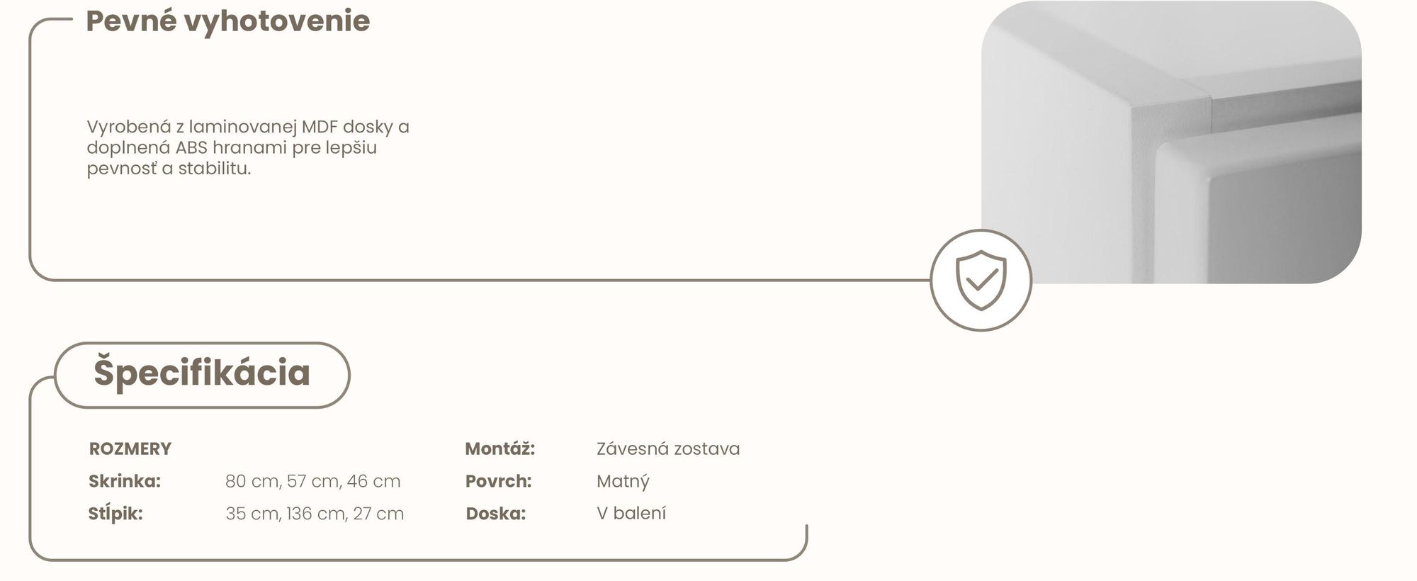RODAN, moderná skrinka pod umývadlo, skrinka do kúpeľne, kúpeľňový nábytok, kúpeľňová skrinka