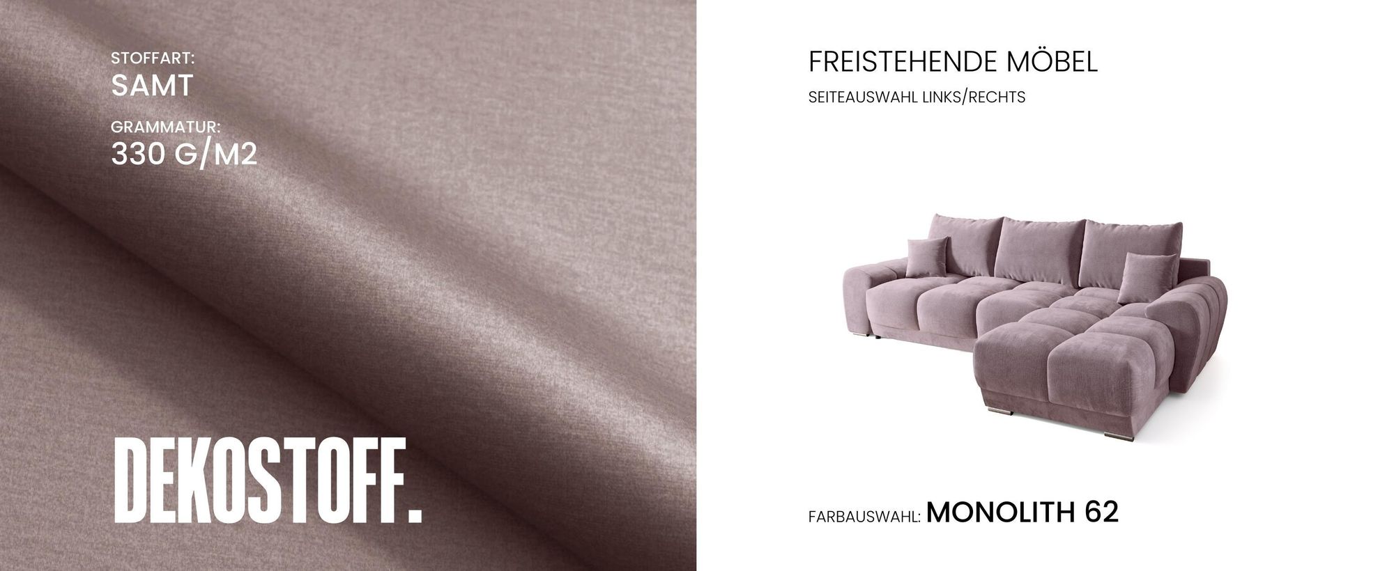 BroMARKT Ecksofa NUBES Schlaffunktion Bettkasten L-Form 298x184x85cm Graphit