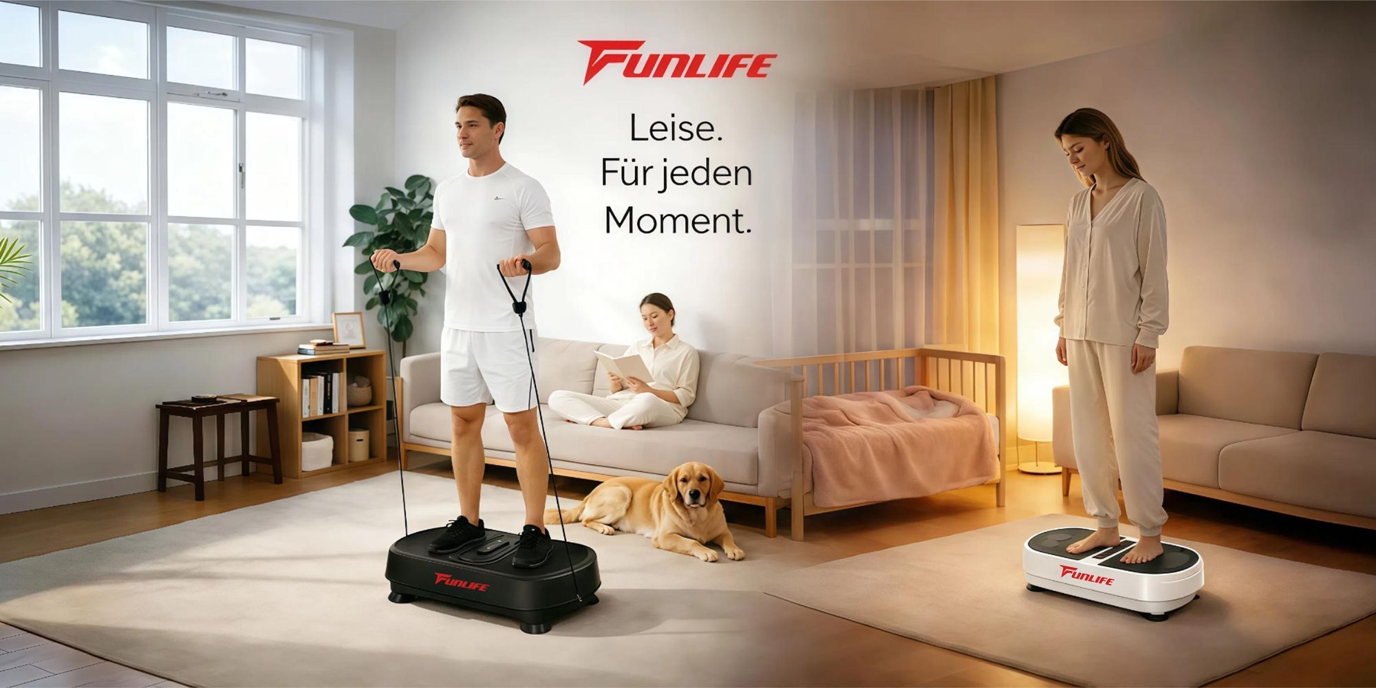 Leise Vibrationsplatte Training Zuhause ohne Störung
