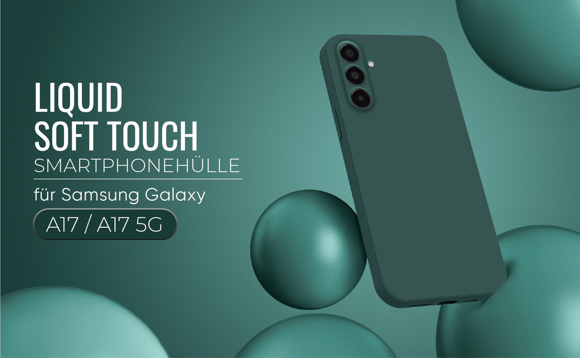 Liquid Soft Touch Smartphone Hülle in Grün für Samsung Galaxy A17 / A17 5G