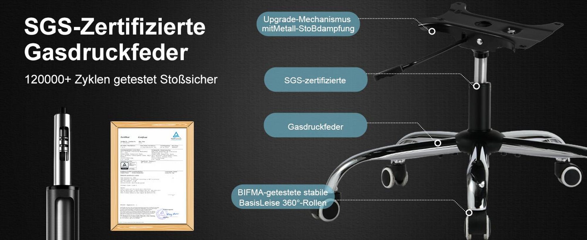 GTPLAYER Gaming-Stuhl Schreibtischstuhl, Ergonomischer Bürostuhl Mit Massagefunktion und Fußstütze, Gestänge Handlauf, Fußkreuz aus Stahl, Rot