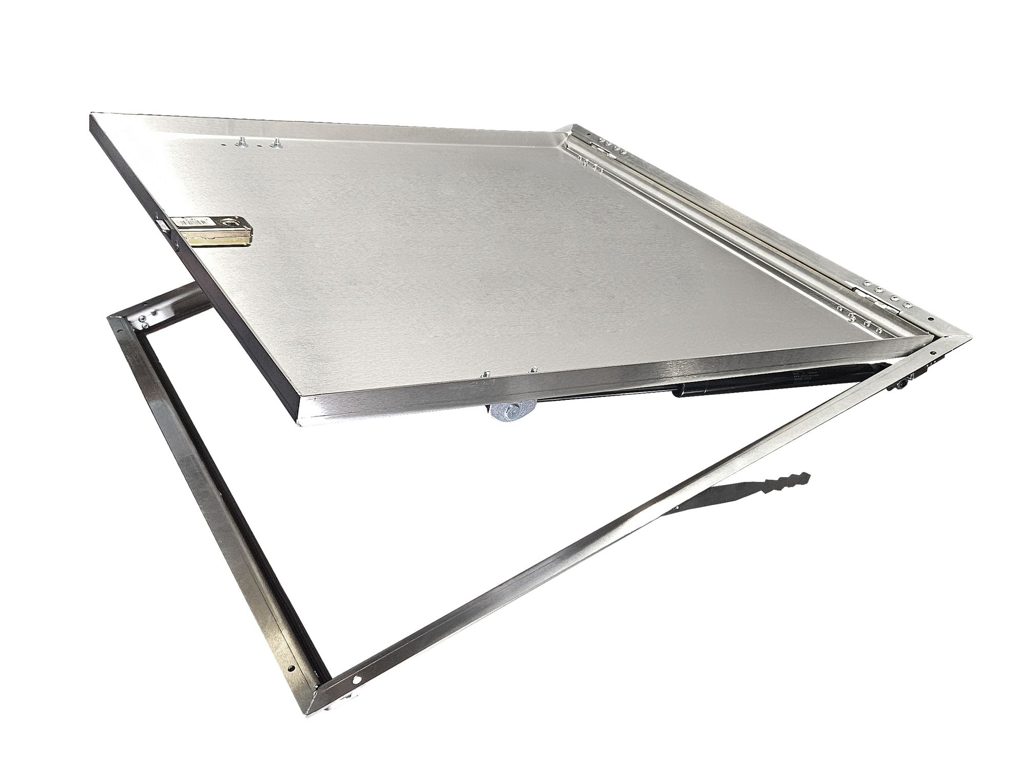Schachtabdeckung EDELSTAHL 500x500x25 Gullideckel Revisionsklappe + 2 Stoßdämpfer