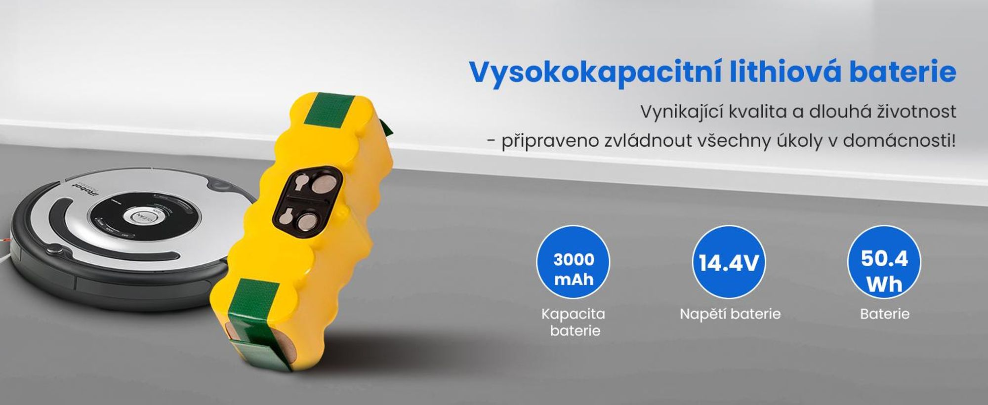 Extralink náhradní baterie pro iRobot Roomba série 500/600/700/800 14,4 V 3000 mAh