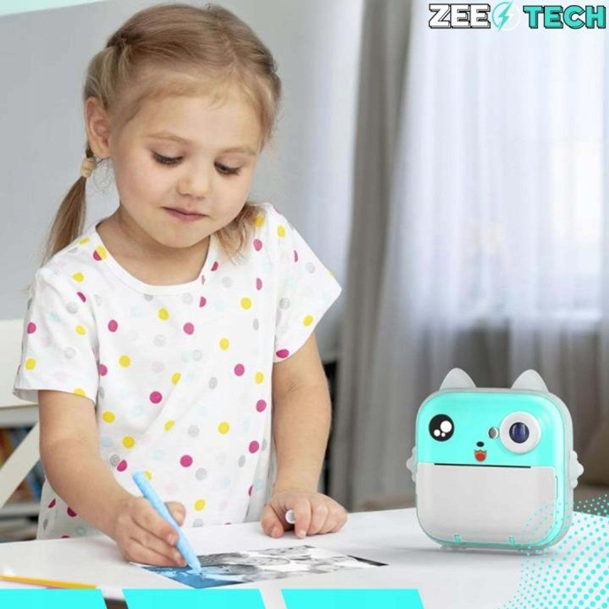 Sofortkamera Für Kinder Mini Drucker + 11 Rollen + Aufkleber