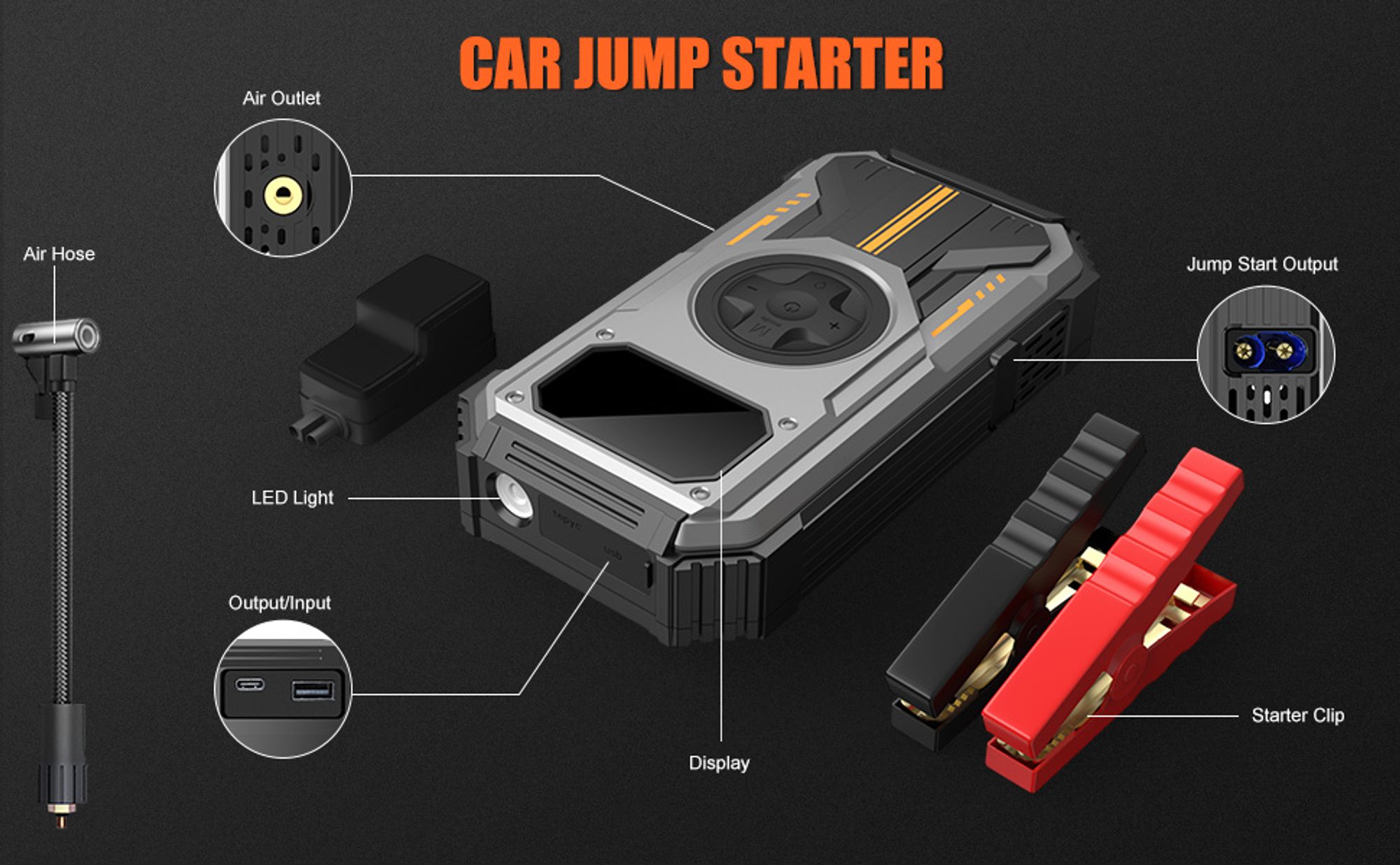 Auto Starthilfe,Jump Starter,Starthilfekabel,Powerbank,Starthilfebox,Starthilfegerät,Ladegerät