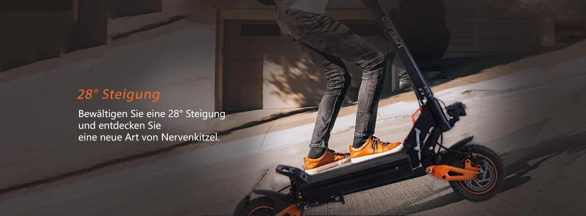 GELEIPU Z1 PRO Elektroroller - Motor 2400W Akku 52V20AH E-Scooter mit 10 Zoll Reifen und Scheibenbremse - Schwarz