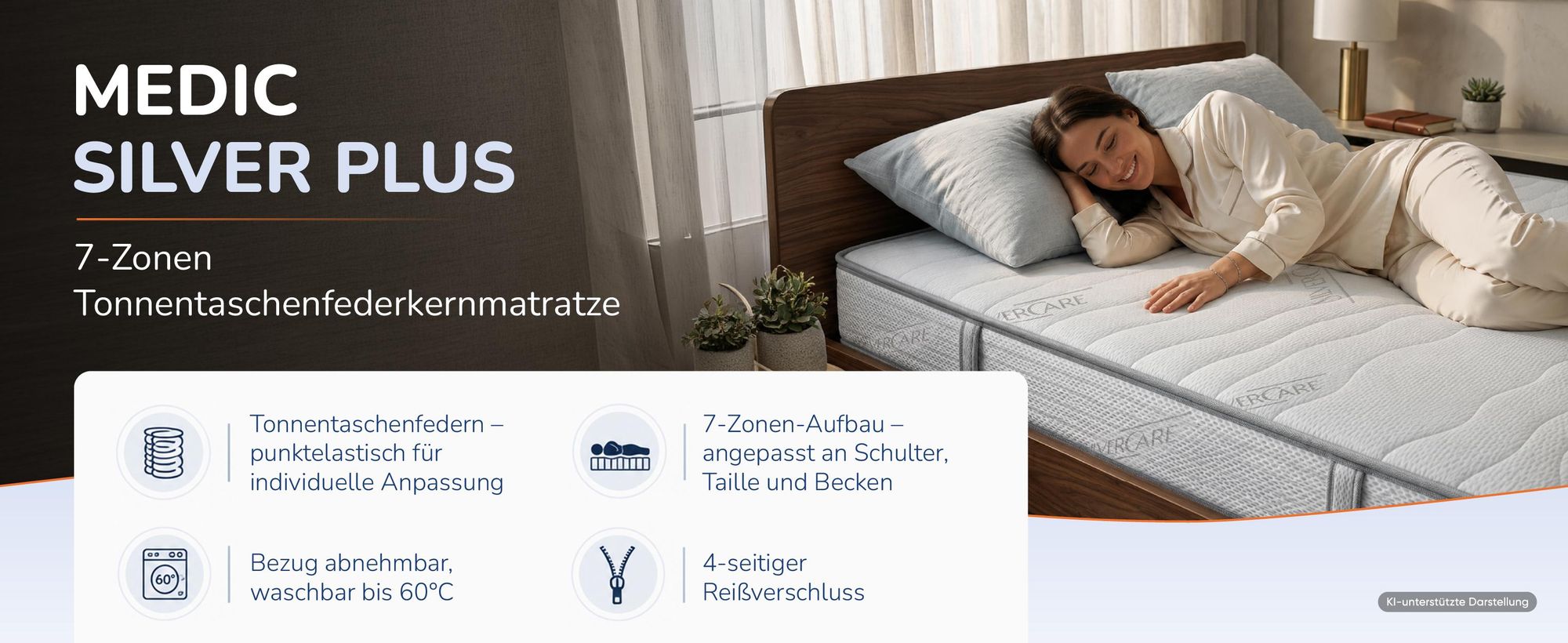 Taschenfederkernmatratze MEDIC Silver Plus von MSS e.K. mit ihren Produktmerkmalen