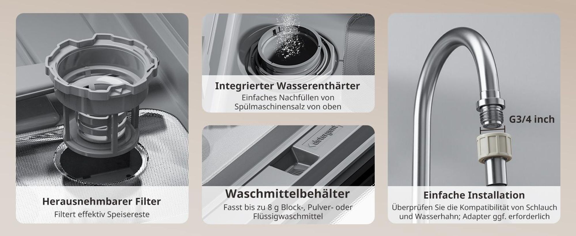 Einzigartiges Enthärtungssalz System