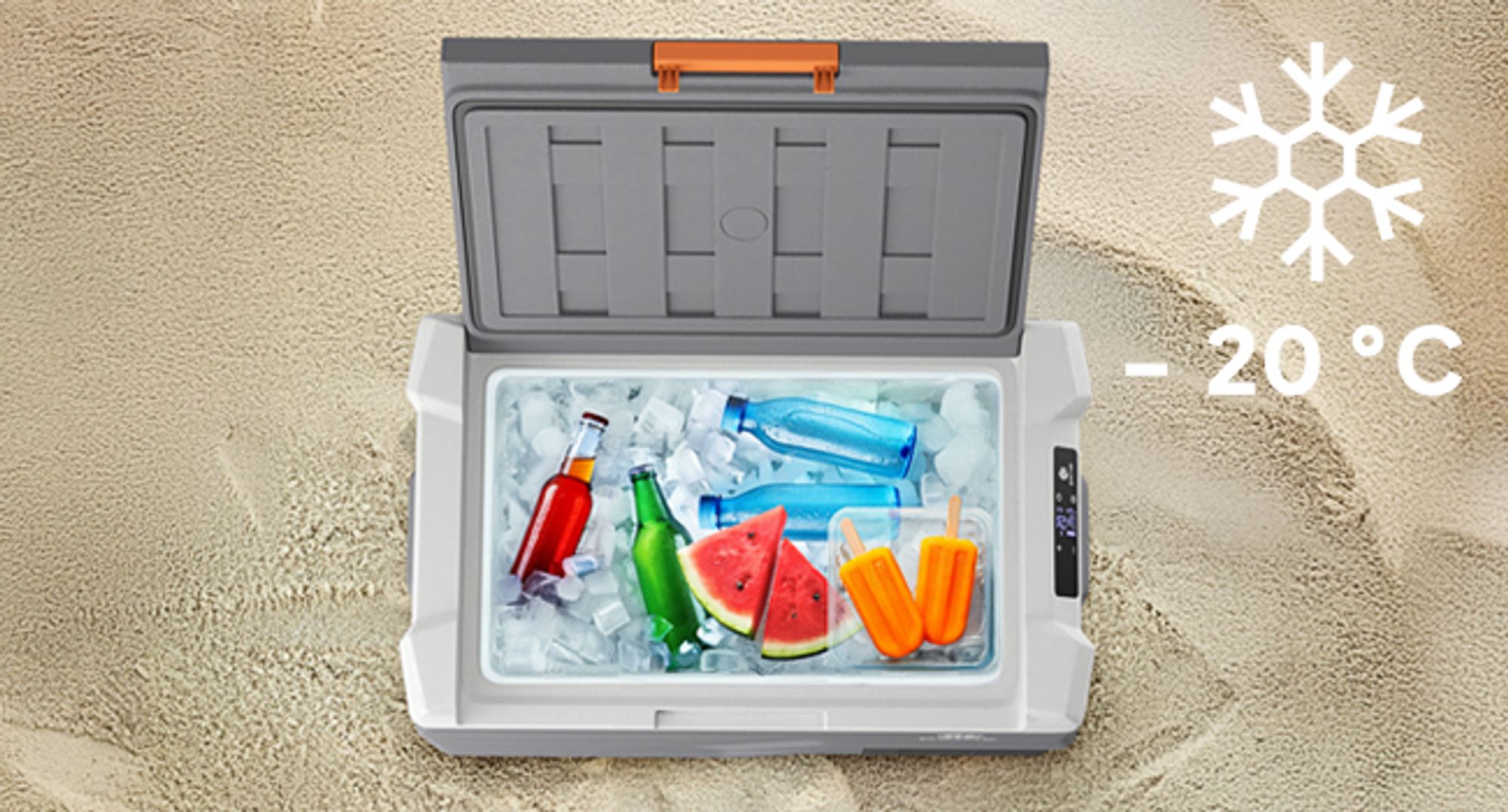 PEME Quest 40 Kompressor Kühlbox 35L - Autokühlschrank Elektrische Gefrierbox LKW Auto Camping Kühlschrank App USB Innenbeleuchtung -20°C gefrierbox