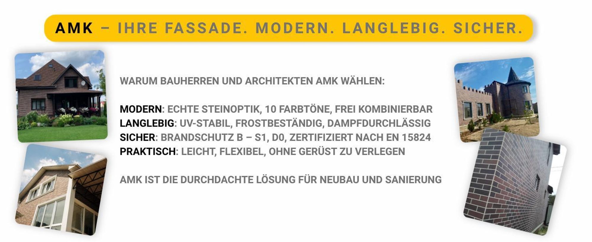 AMK – Ihre Fassade. Modern. Langlebig. Sicher.