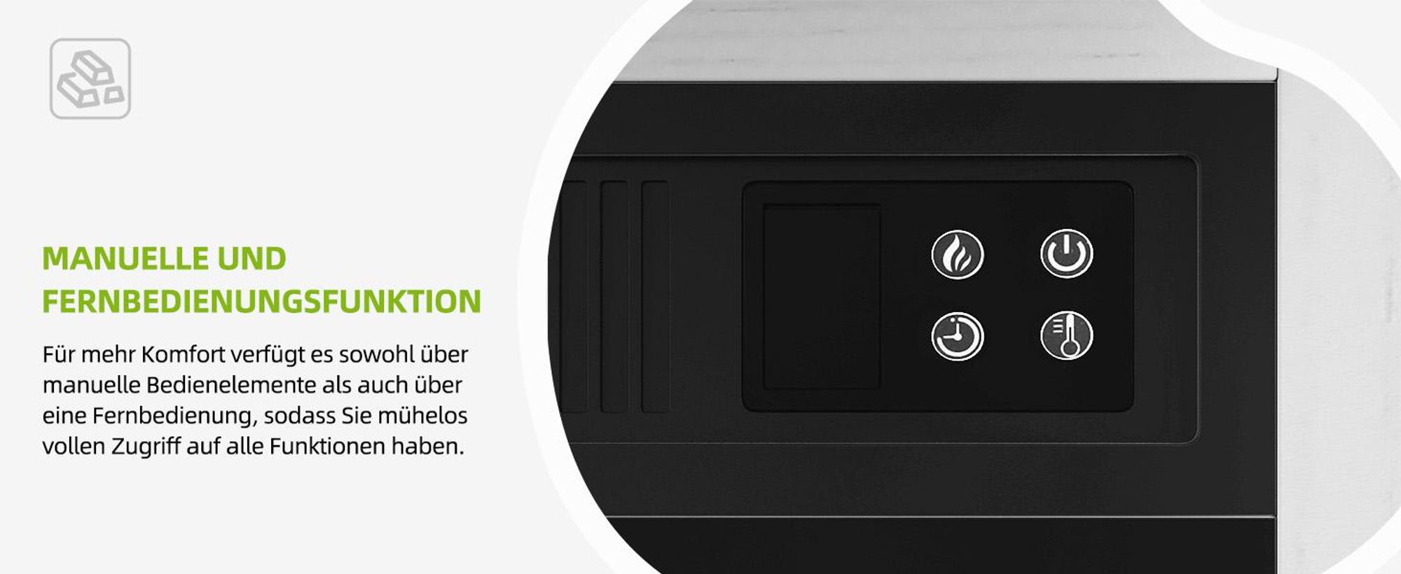 Elektrokamin 23 inch Modern Stil, Realistischer 3D Flammeneffekt, Erwärmungs Elektrischer Kamin mit Timer und 24-Farb-LED und Fernbedienung
