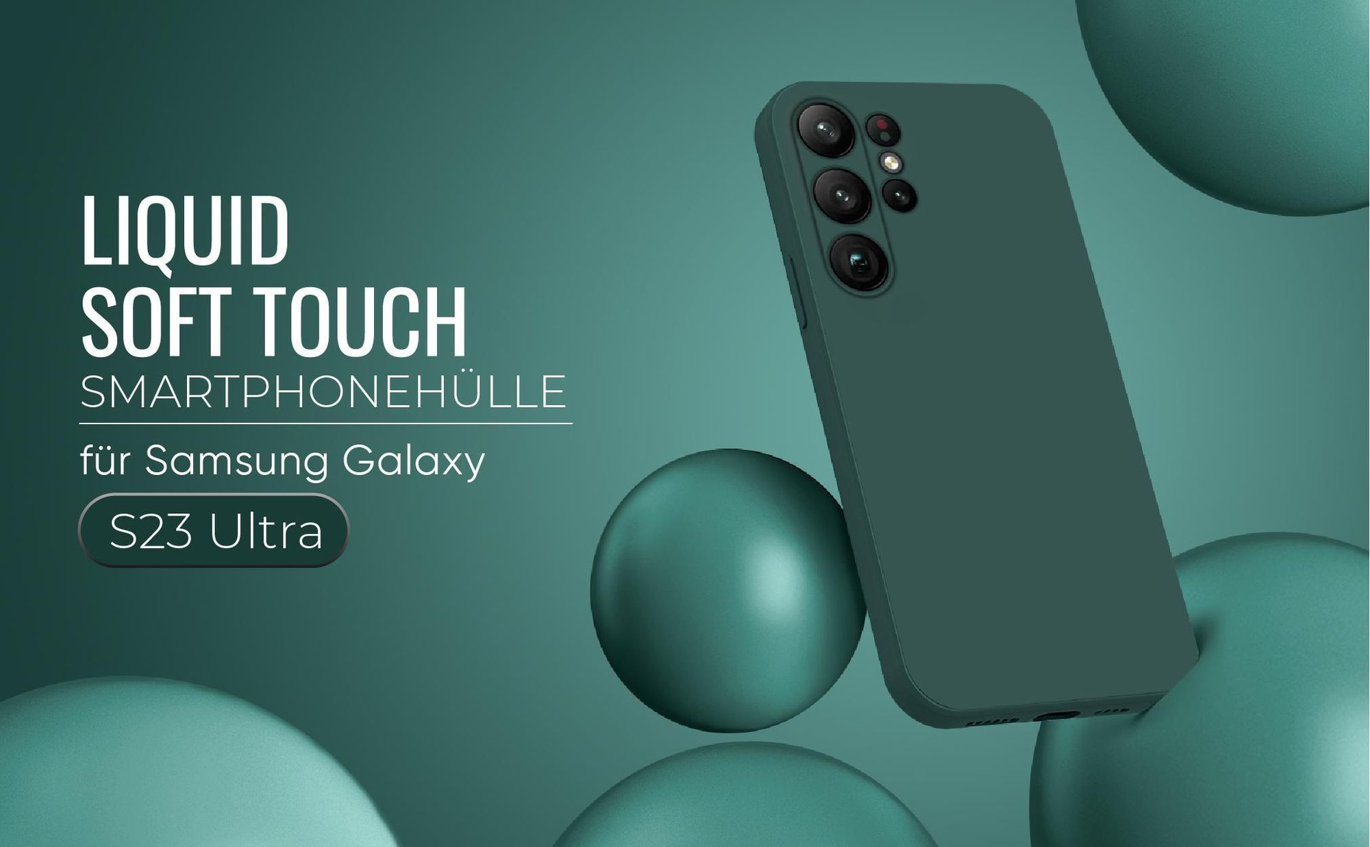 Liquid Soft Touch Smartphone Hülle in Grün für Samsung Galaxy S23 Ultra