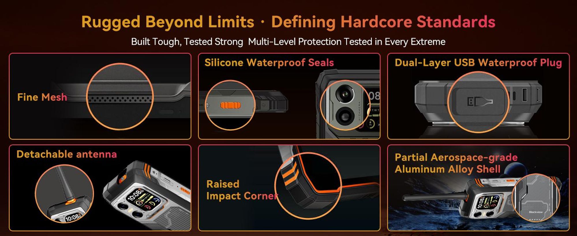 Walkie-Talkie-Smartphone XPLORE 1 von Blackview, Extrem robust (MIL-STD-810H), 20.000 mAh Powerbank-Funktion, 5G-Speed
