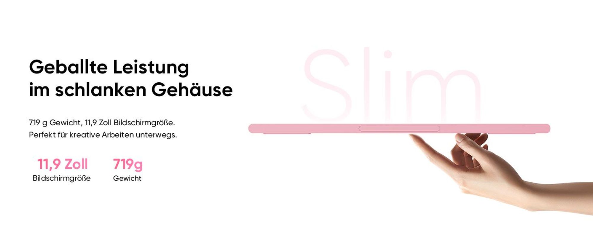 XPPen Artist 12 3rd Pink 11,9 Zoll Grafikmonitor, batterieloser Stift mit 16384 Druckstufen, Doppel-Drehräder für digitale Künstler